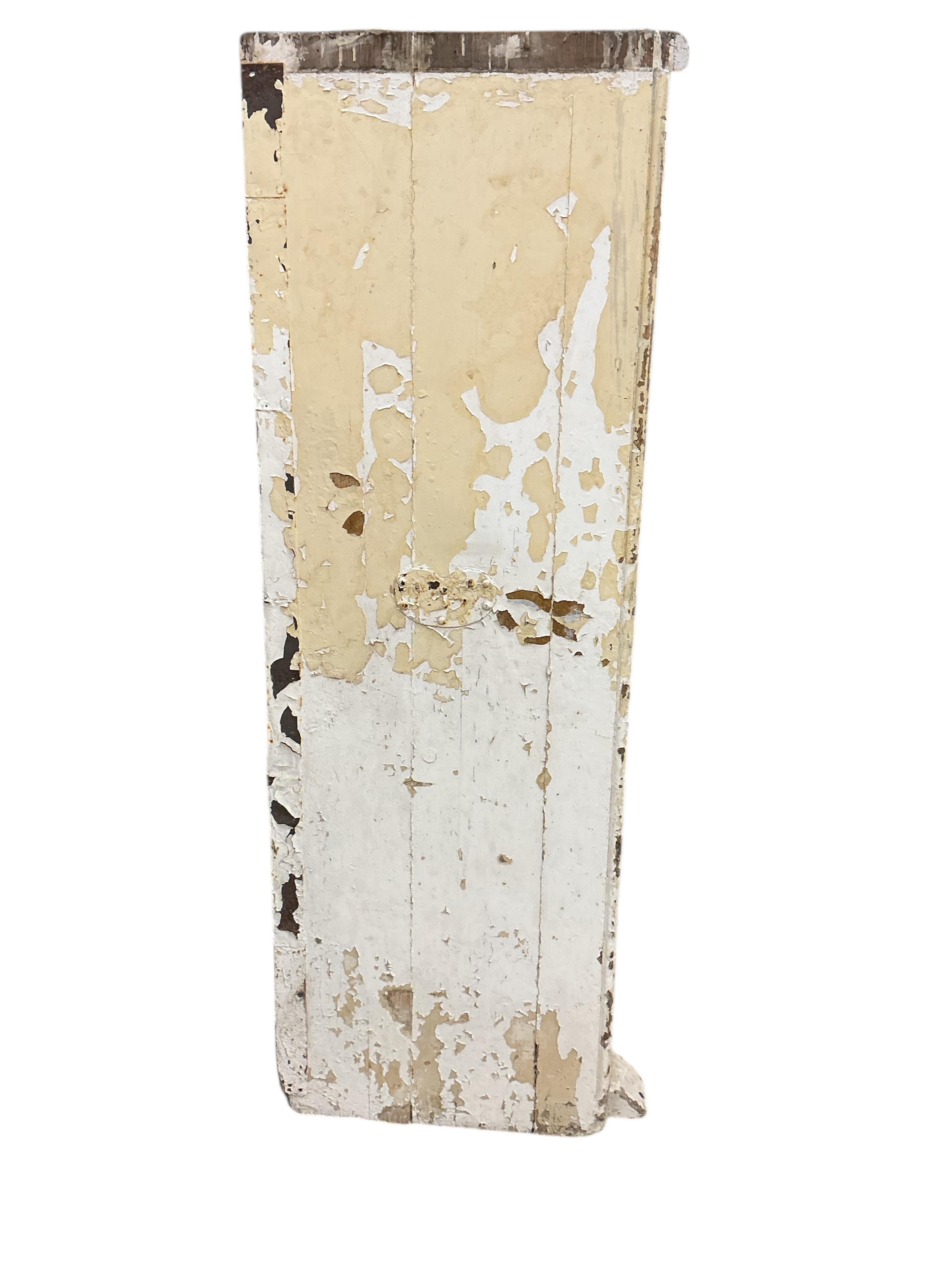 An early 19th century painted pine household proving cupboard, width 152cm, depth 51cm, height 155cm